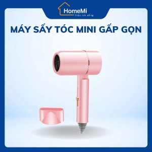 Máy sấy tóc gấp gọn HomeMi màu hồng – tiện du lịch.