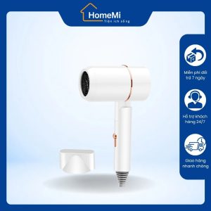 Máy sấy tóc mini HomeMi màu trắng – hiệu suất cao.