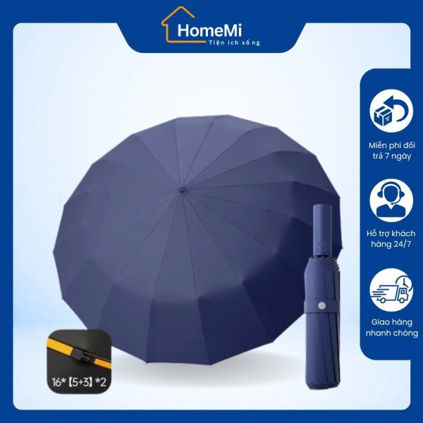 Ô gấp màu be chống nắng từ HomeMi – nhẹ và bền.