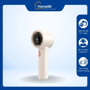 HomeMi – quạt cầm tay mini màu trắng thời trang.