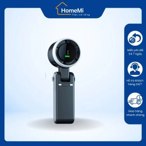 Quạt mini đầu tròn màu đen HomeMi – sang trọng, dễ sử dụng.