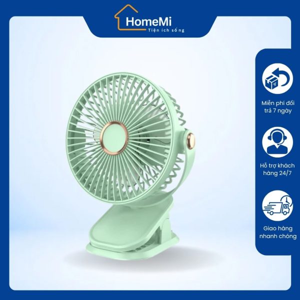 Quạt kẹp nhỏ gọn HomeMi – điều chỉnh linh hoạt theo nhu cầu.
