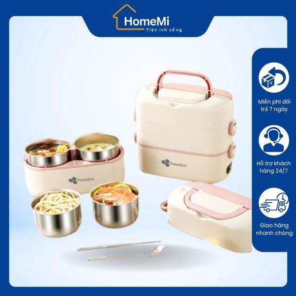 Bộ hộp cơm inox tiện lợi HomeMi – đa dụng và an toàn.